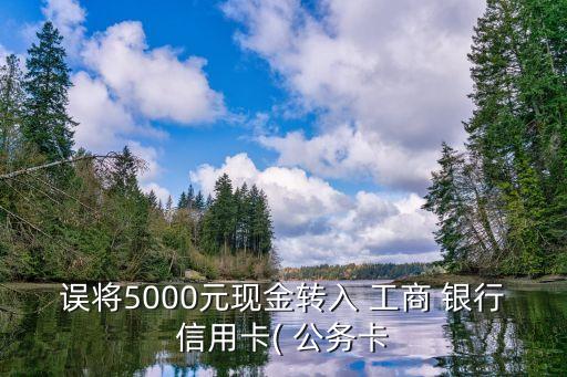 誤將5000元現(xiàn)金轉(zhuǎn)入 工商 銀行信用卡( 公務卡