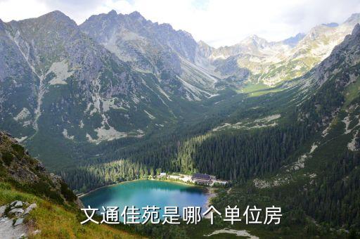  文通佳苑是哪個單位房