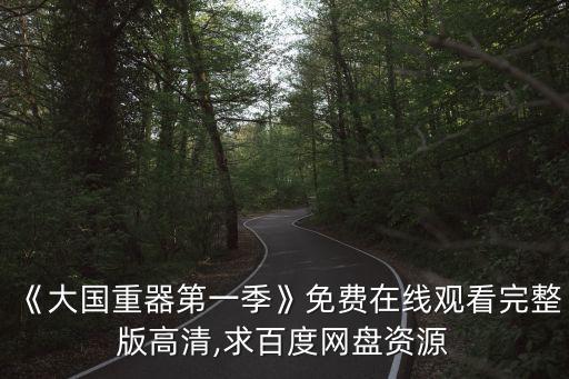 《大國(guó)重器第一季》免費(fèi)在線(xiàn)觀(guān)看完整版高清,求百度網(wǎng)盤(pán)資源
