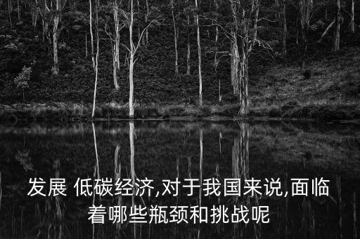 發(fā)展 低碳經(jīng)濟(jì),對(duì)于我國(guó)來(lái)說(shuō),面臨著哪些瓶頸和挑戰(zhàn)呢