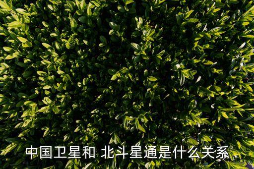 中國(guó)衛(wèi)星和 北斗星通是什么關(guān)系