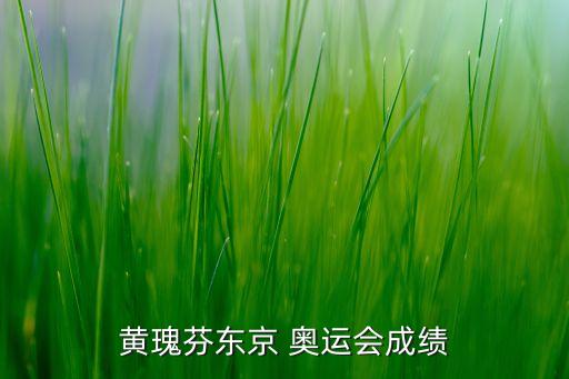黃瑰芬東京 奧運(yùn)會成績