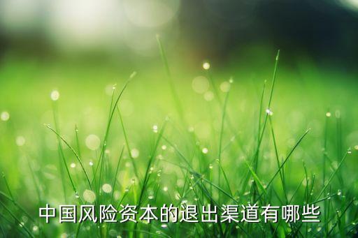 中國風險資本的退出渠道有哪些