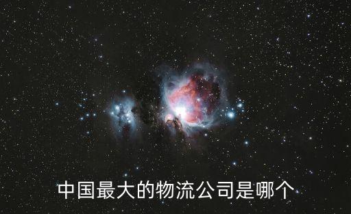 中國最大的物流公司是哪個