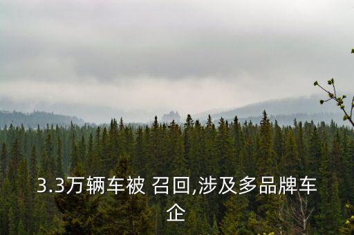 3.3萬(wàn)輛車被 召回,涉及多品牌車企