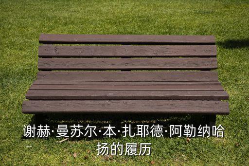謝赫·曼蘇爾·本·扎耶德·阿勒納哈揚的履歷