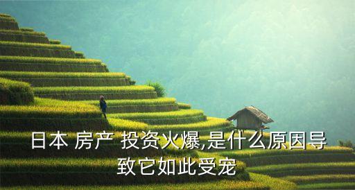 日本 房產 投資火爆,是什么原因導致它如此受寵