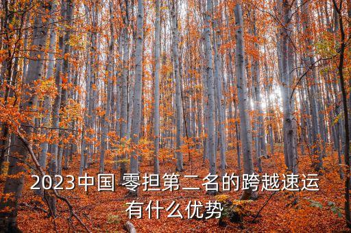2023中國 零擔第二名的跨越速運有什么優(yōu)勢
