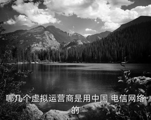 哪幾個虛擬運營商是用中國 電信網(wǎng)絡(luò)的