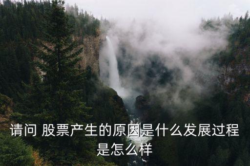 請問 股票產生的原因是什么發(fā)展過程是怎么樣