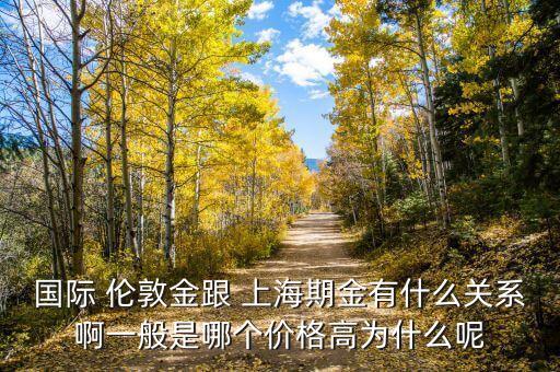 國際 倫敦金跟 上海期金有什么關(guān)系啊一般是哪個(gè)價(jià)格高為什么呢