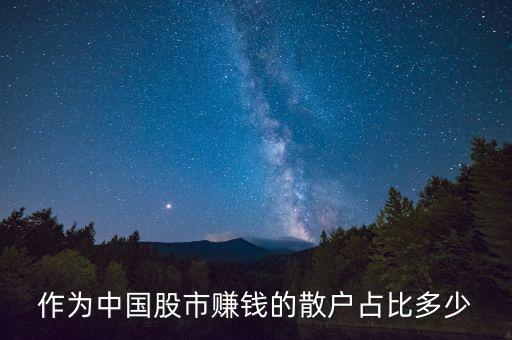 作為中國(guó)股市賺錢(qián)的散戶占比多少