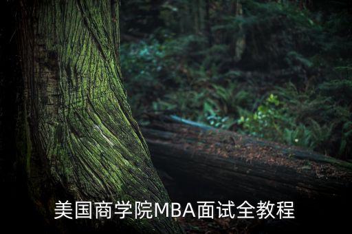 美國商學(xué)院MBA面試全教程