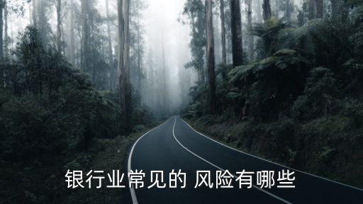 銀行業(yè)常見的 風險有哪些
