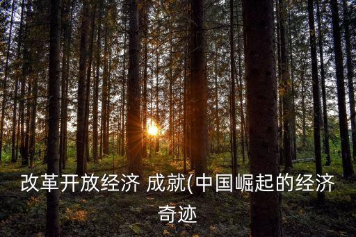 改革開放經(jīng)濟 成就(中國崛起的經(jīng)濟奇跡