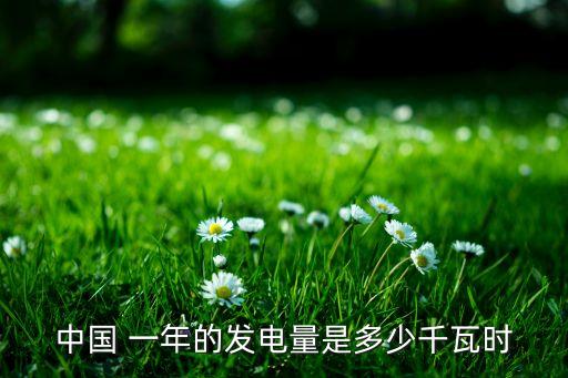 中國(guó) 一年的發(fā)電量是多少千瓦時(shí)