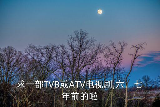求一部TVB或ATV電視劇,六、七年前的啦