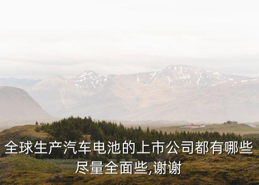 全球生產汽車電池的上市公司都有哪些盡量全面些,謝謝