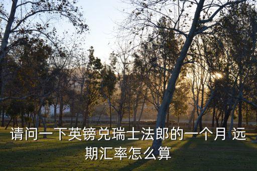 請(qǐng)問一下英鎊兌瑞士法郎的一個(gè)月 遠(yuǎn)期匯率怎么算