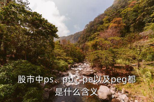 股市中ps、pb、pe以及peg都是什么含義