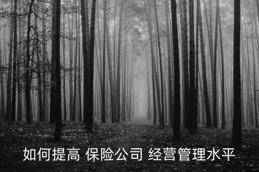 保險公司經營關
