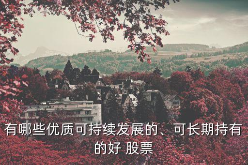 有哪些優(yōu)質(zhì)可持續(xù)發(fā)展的、可長期持有的好 股票