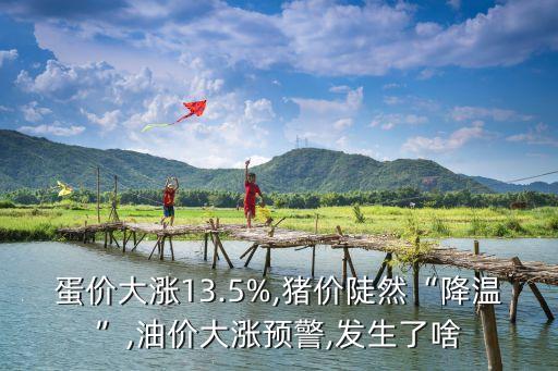 蛋價大漲13.5%,豬價陡然“降溫”,油價大漲預(yù)警,發(fā)生了啥