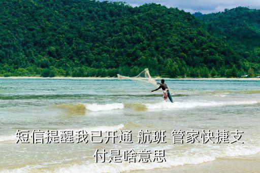 短信提醒我已開(kāi)通 航班 管家快捷支付是啥意思
