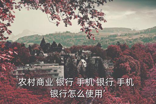 農商銀行春節(jié)可以手機轉賬嗎