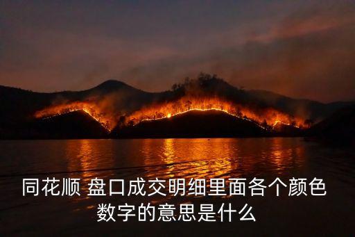 股票盤口數字