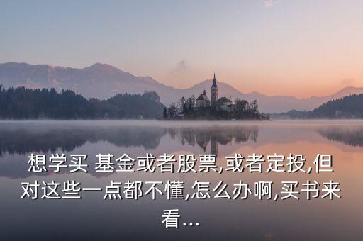 想學(xué)買 基金或者股票,或者定投,但對(duì)這些一點(diǎn)都不懂,怎么辦啊,買書來(lái)看...