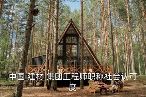 中國(guó) 建材 集團(tuán)工程師職稱(chēng)社會(huì)認(rèn)可度
