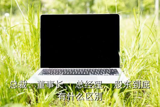 總裁、董事長(zhǎng)、 總經(jīng)理、 股東到底有什么區(qū)別