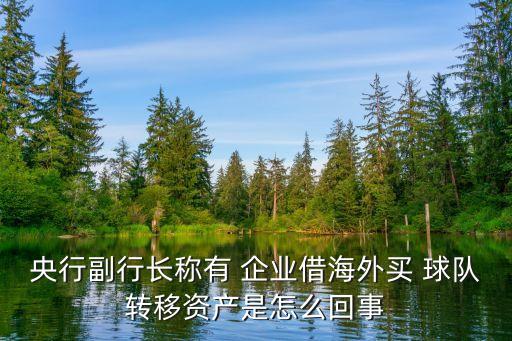 央行副行長(zhǎng)稱有 企業(yè)借海外買(mǎi) 球隊(duì)轉(zhuǎn)移資產(chǎn)是怎么回事