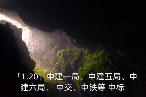 「1.20」中建一局、中建五局、中建六局、 中交、中鐵等 中標(biāo)