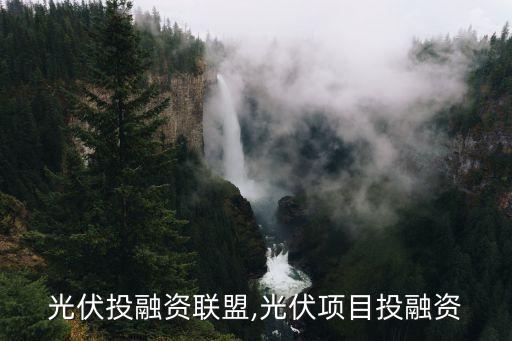 中國光伏投融資聯盟,光伏項目投融資