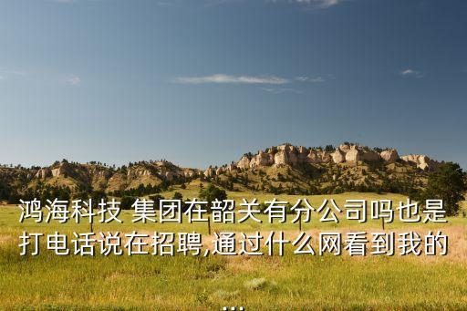 鴻?？萍?集團(tuán)在韶關(guān)有分公司嗎也是打電話說在招聘,通過什么網(wǎng)看到我的...