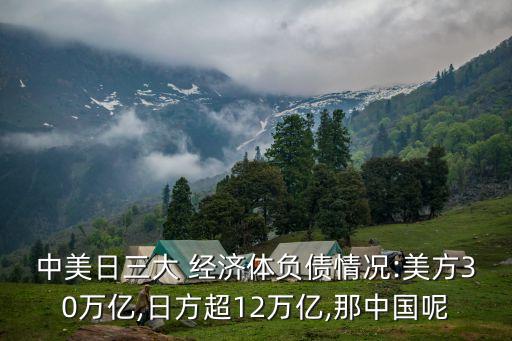 中美日三大 經(jīng)濟體負(fù)債情況:美方30萬億,日方超12萬億,那中國呢