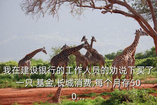 我在建設(shè)銀行的工作人員的勸說(shuō)下買了一只 基金,長(zhǎng)城消費(fèi),每個(gè)月存500...