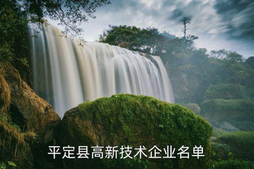 平定縣高新技術企業(yè)名單
