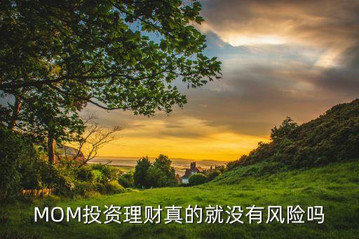 MOM投資理財(cái)真的就沒有風(fēng)險(xiǎn)嗎