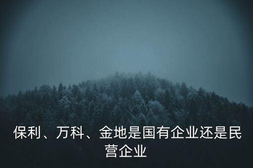  保利、萬科、金地是國(guó)有企業(yè)還是民營(yíng)企業(yè)