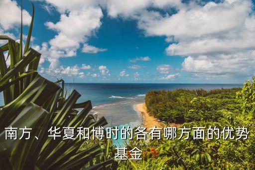 南方、華夏和博時(shí)的各有哪方面的優(yōu)勢(shì) 基金