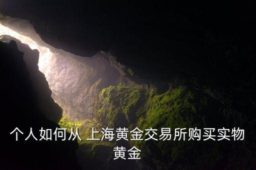 個人如何從 上海黃金交易所購買實(shí)物黃金
