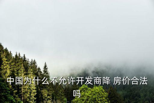中國為什么不允許開發(fā)商降 房?jī)r(jià)合法嗎