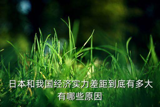  日本和我國經(jīng)濟(jì)實(shí)力差距到底有多大有哪些原因