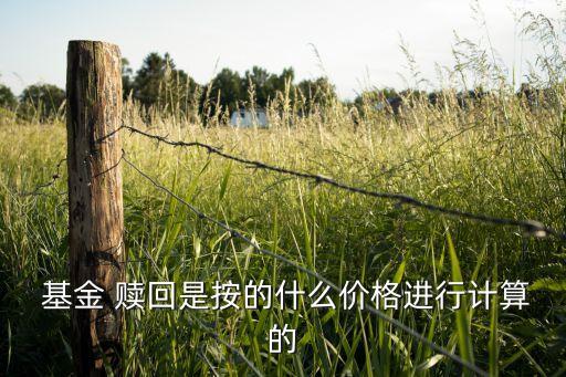  基金 贖回是按的什么價格進(jìn)行計(jì)算的