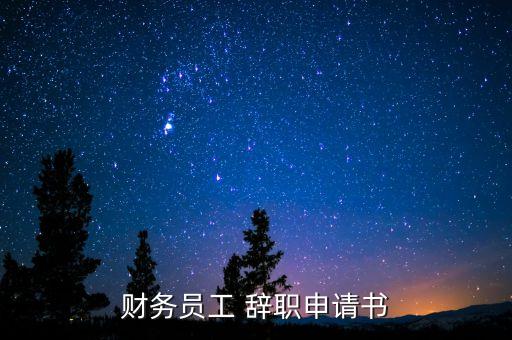 財(cái)務(wù)員工 辭職申請書