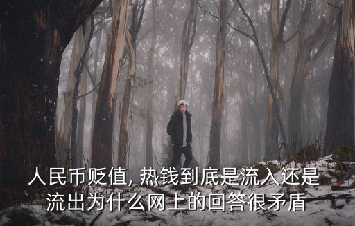 人民幣貶值, 熱錢到底是流入還是 流出為什么網上的回答很矛盾