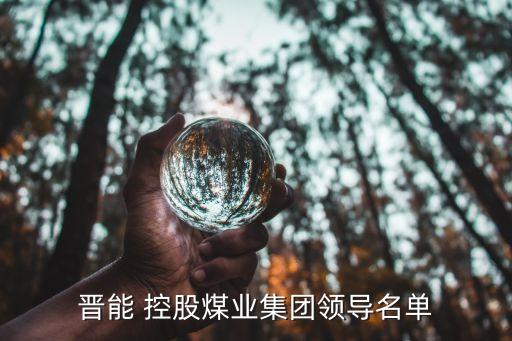 晉能 控股煤業(yè)集團領(lǐng)導(dǎo)名單
